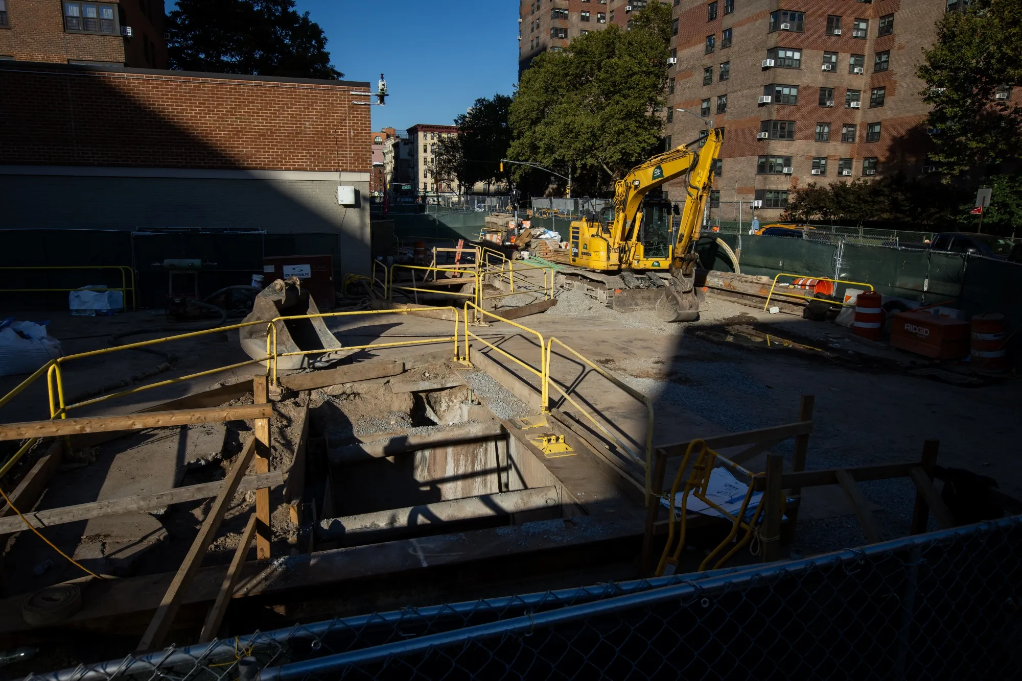 A construction site for the Second Avenue Subway extension in New York.