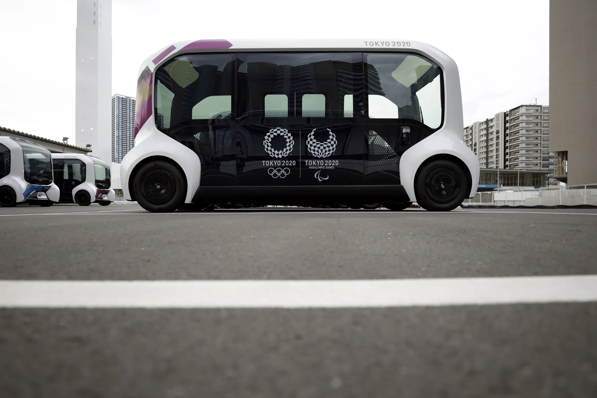A Toyota e-Palette vehicle during the Tokyo Olympic Games.