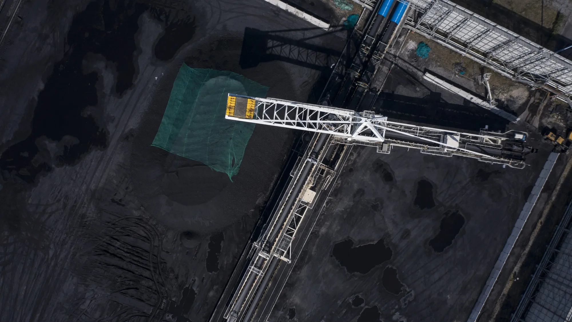 A coal depot near a power station in Jiaxing, Zhejiang province, China.