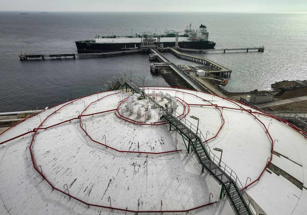 An LNG&nbsp;terminal in the open sea near&nbsp;Istanbul.&nbsp;