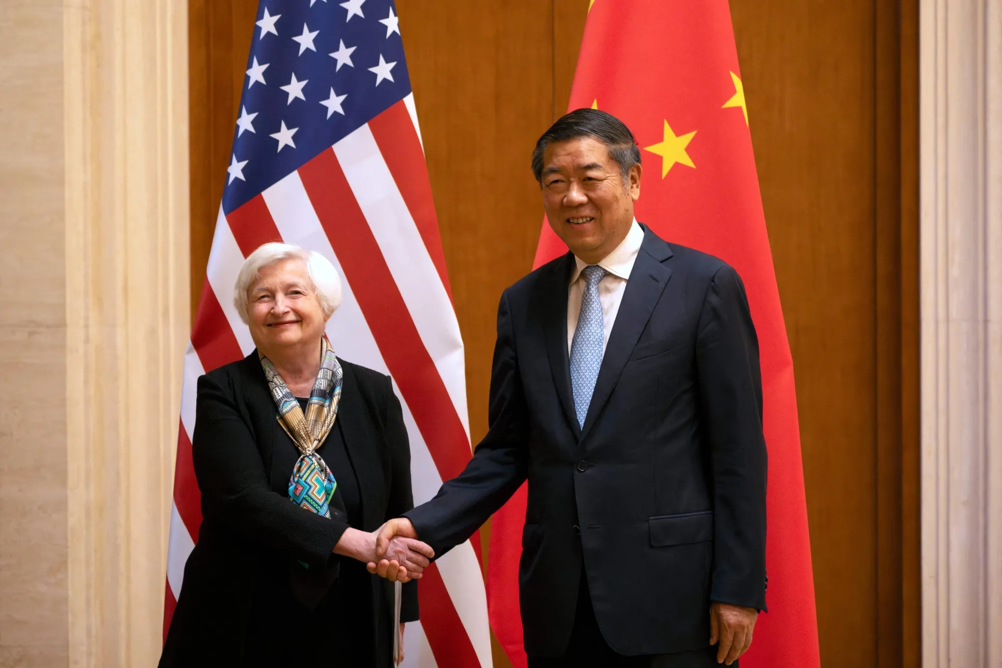 Janet Yellen and He Lifeng in Beijing.
