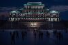 Spectators walk across Kim Il Sung square as they arrive to watch a fireworks display during celebrations marking the anniversary of the birth of late North Korean leader Kim Il Sung in Pyongyang April 15, 2018. April 15, known as the Day of the Sun, is by far the most important and sometimes marked with a military parade, as it was last year. / AFP PHOTO / Ed JONES (Photo credit should read ED JONES/AFP/Getty Images)