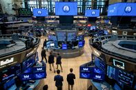 Traders On The Floor Of The New York Stock Exchange As Fed Chair Powell Holds New Conference