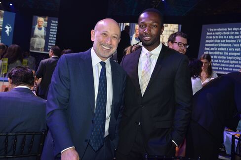 Lloyd Blankfein with Jamie Hector of