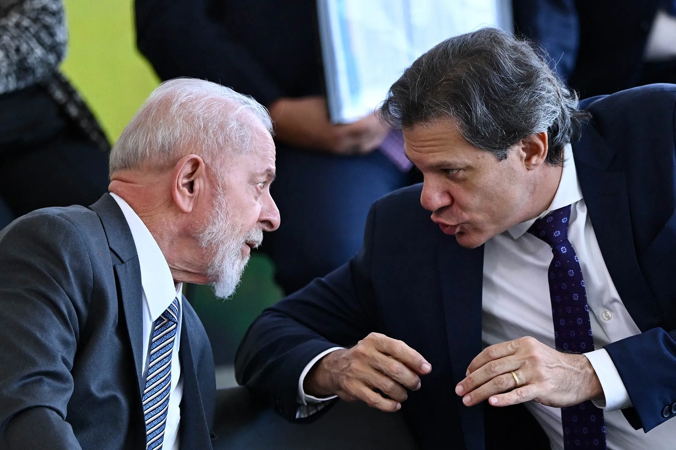 Brazil&nbsp;President Luiz Inácio Lula da Silva (left ) and Finance Minister Fernando Haddad&nbsp;in Brasília in July.