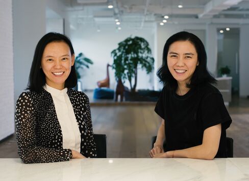 H Capital's Chen Xiaohong, left, and Ruby Lu.