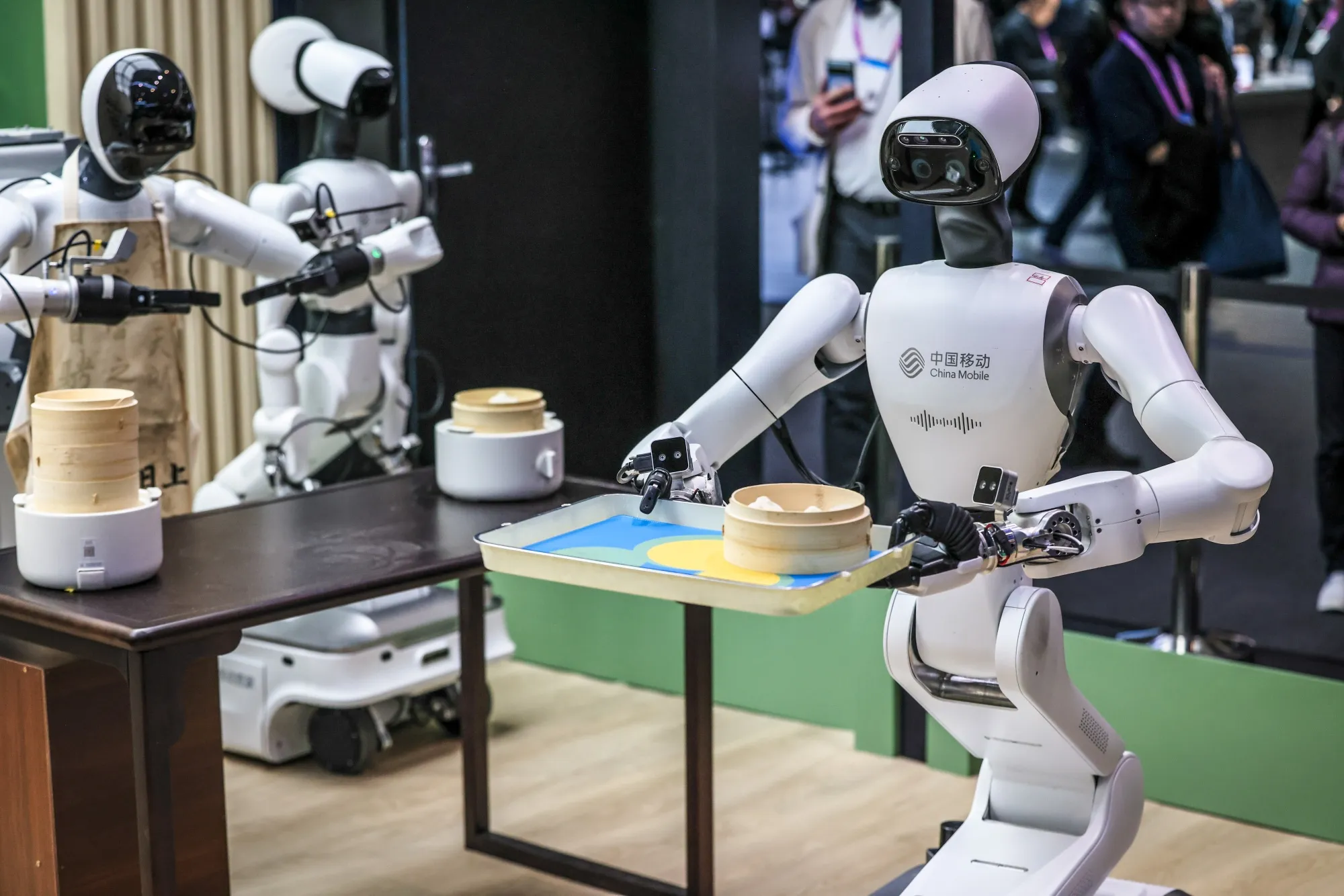 A demonstration of a Robot Restaurant in Barcelona this week.