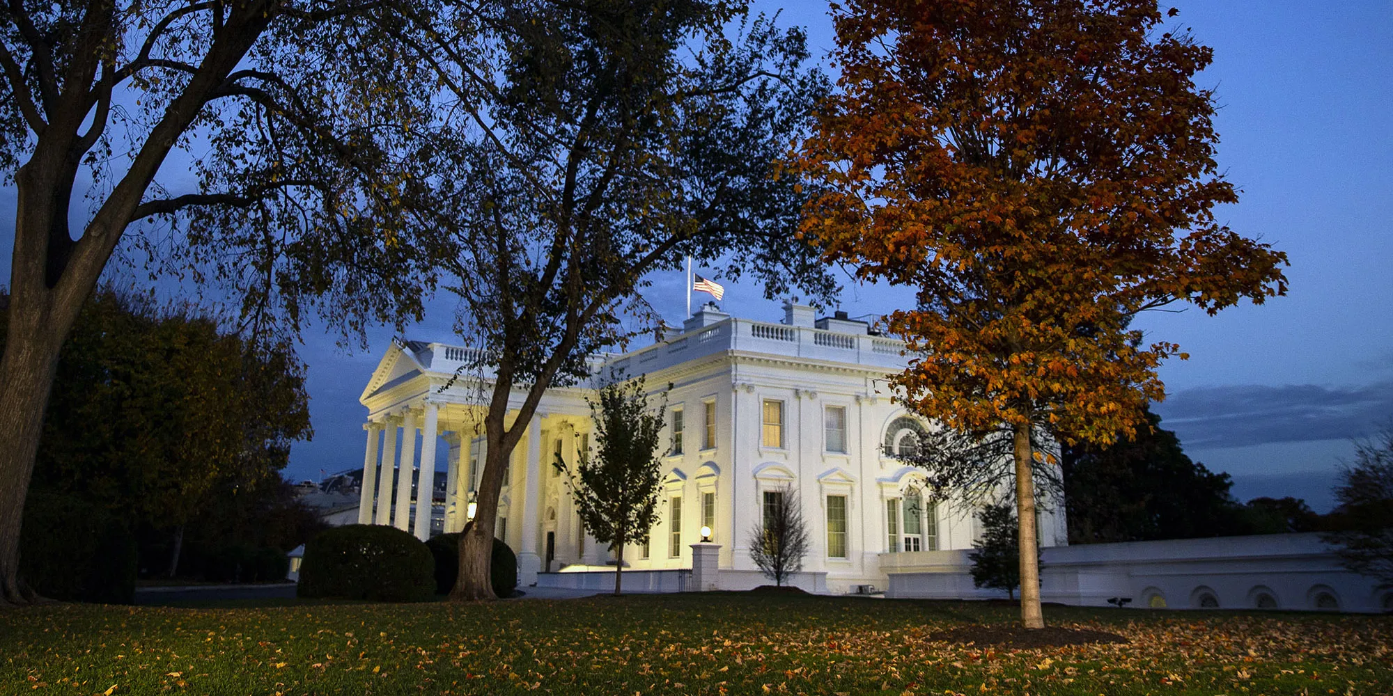 White House exterior fall SOCIAL
