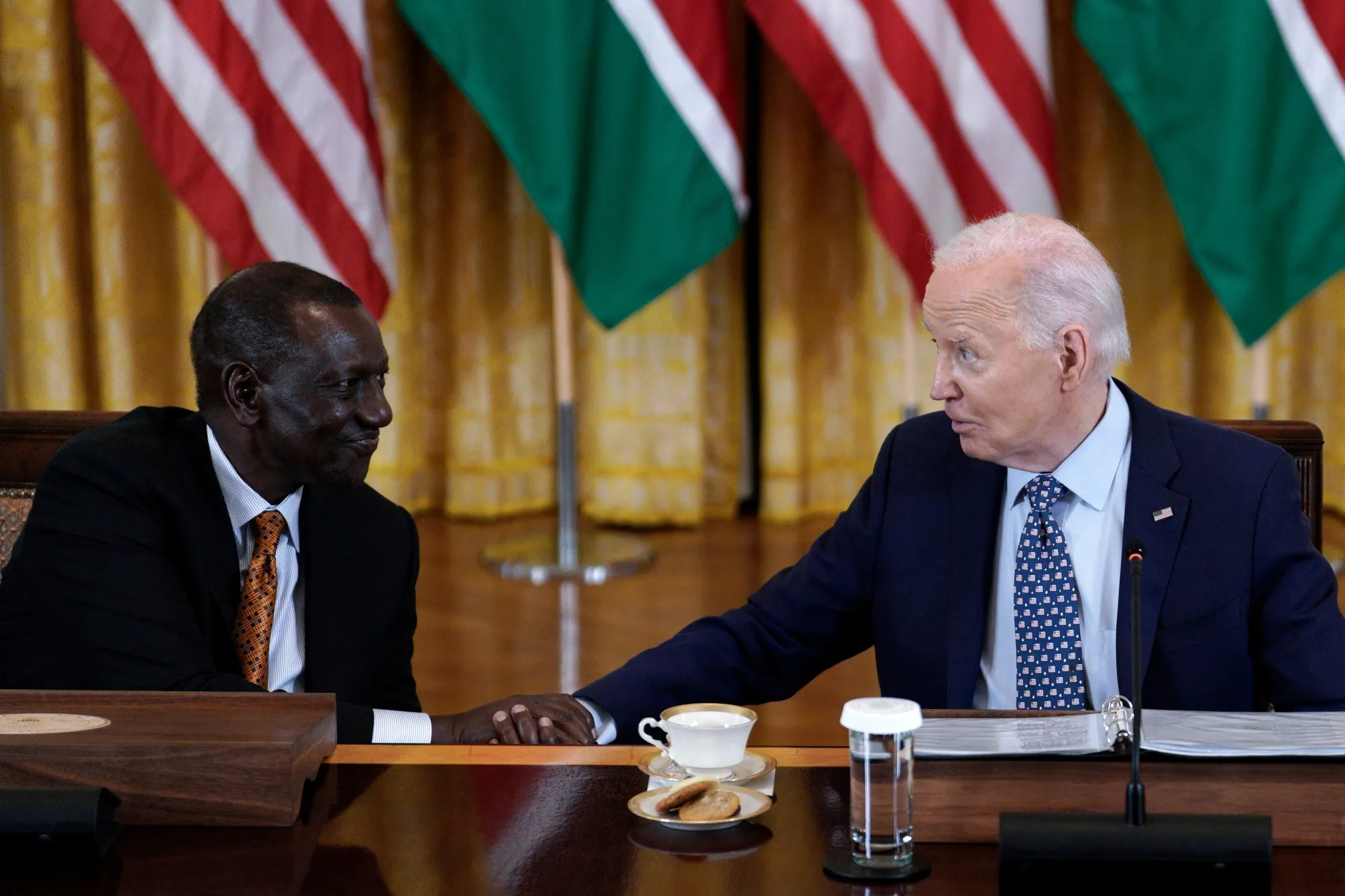 William Ruto and Joe Biden at the White House on May 22.