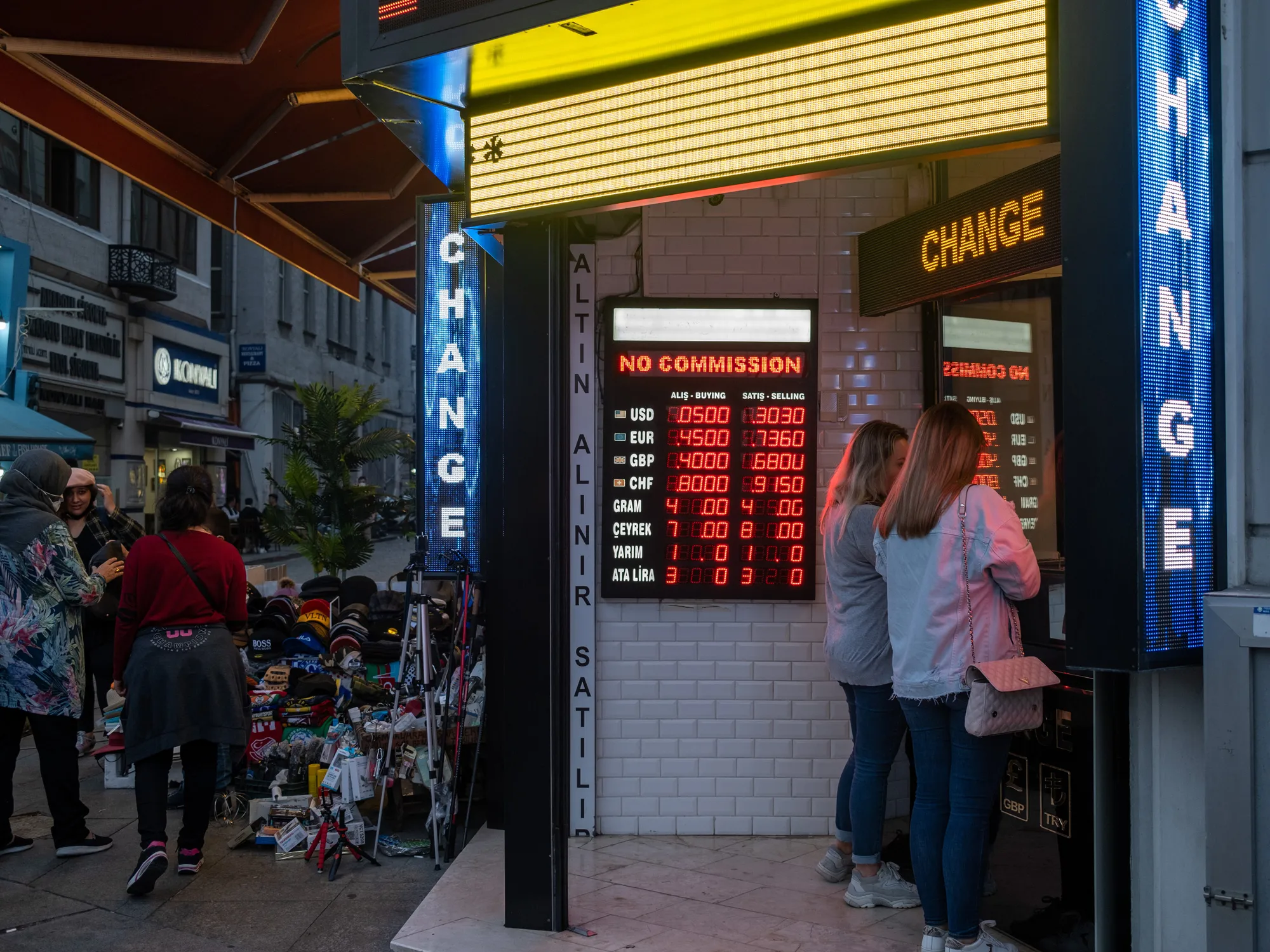 The Turkish lira&nbsp;weakened as much as 1.6% to 8.3224 against the dollar Wednesday.