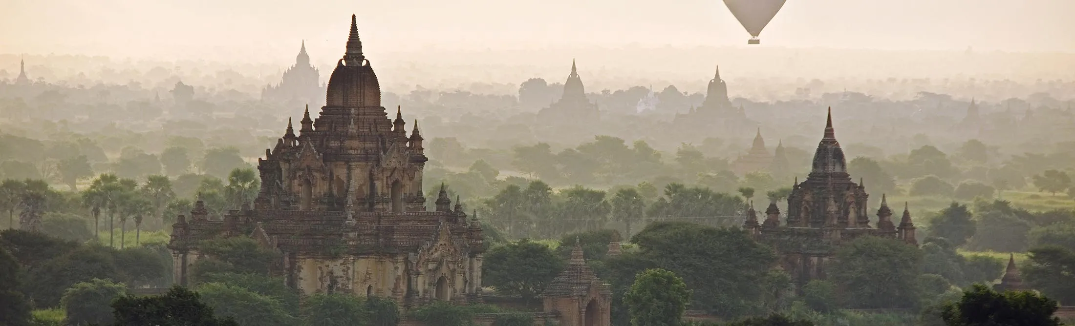 An aerial view of Myanmar.