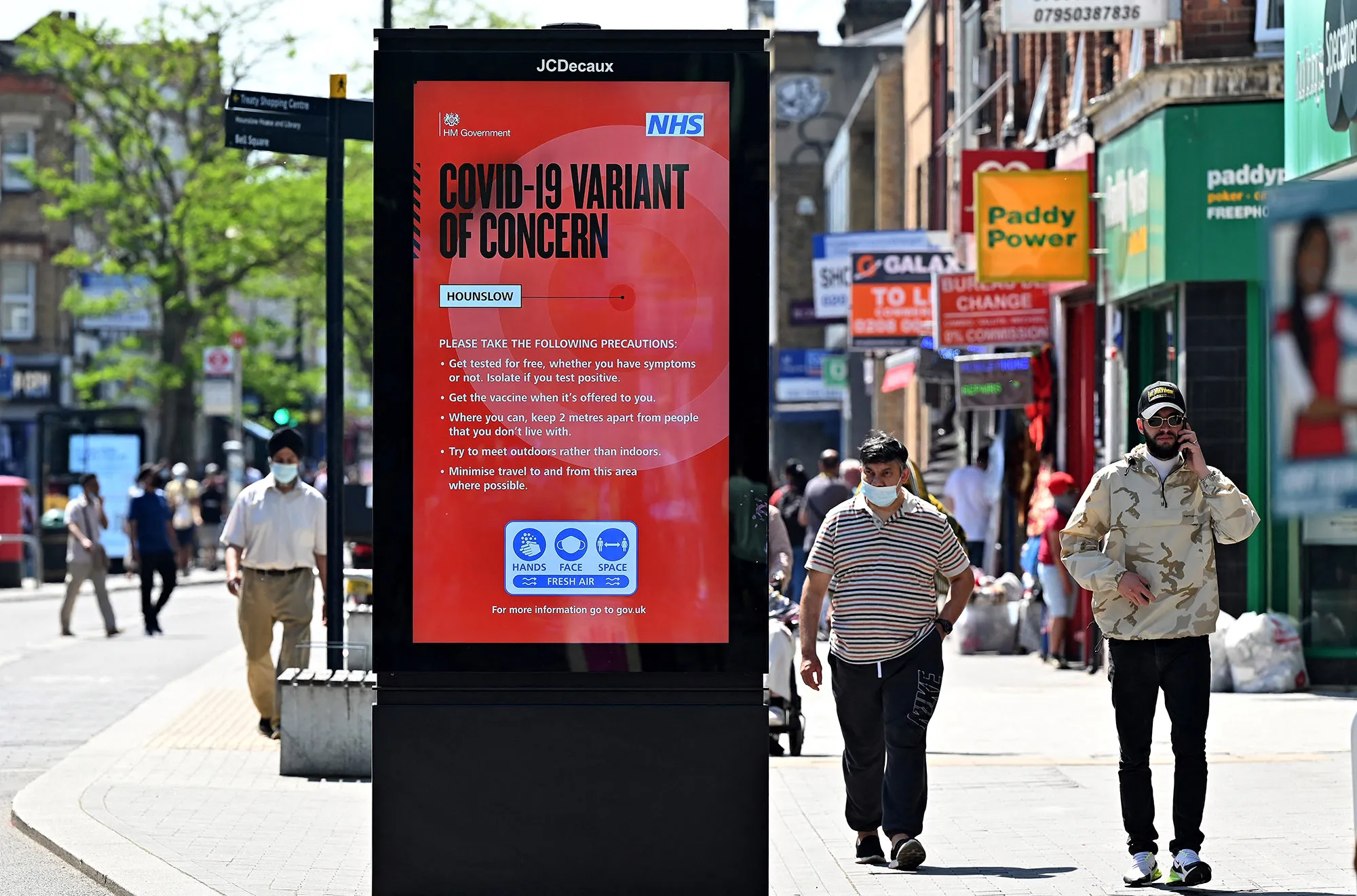 A sign warning members of the public about the spread of Coronavirus in Hounslow, west London, June 1.