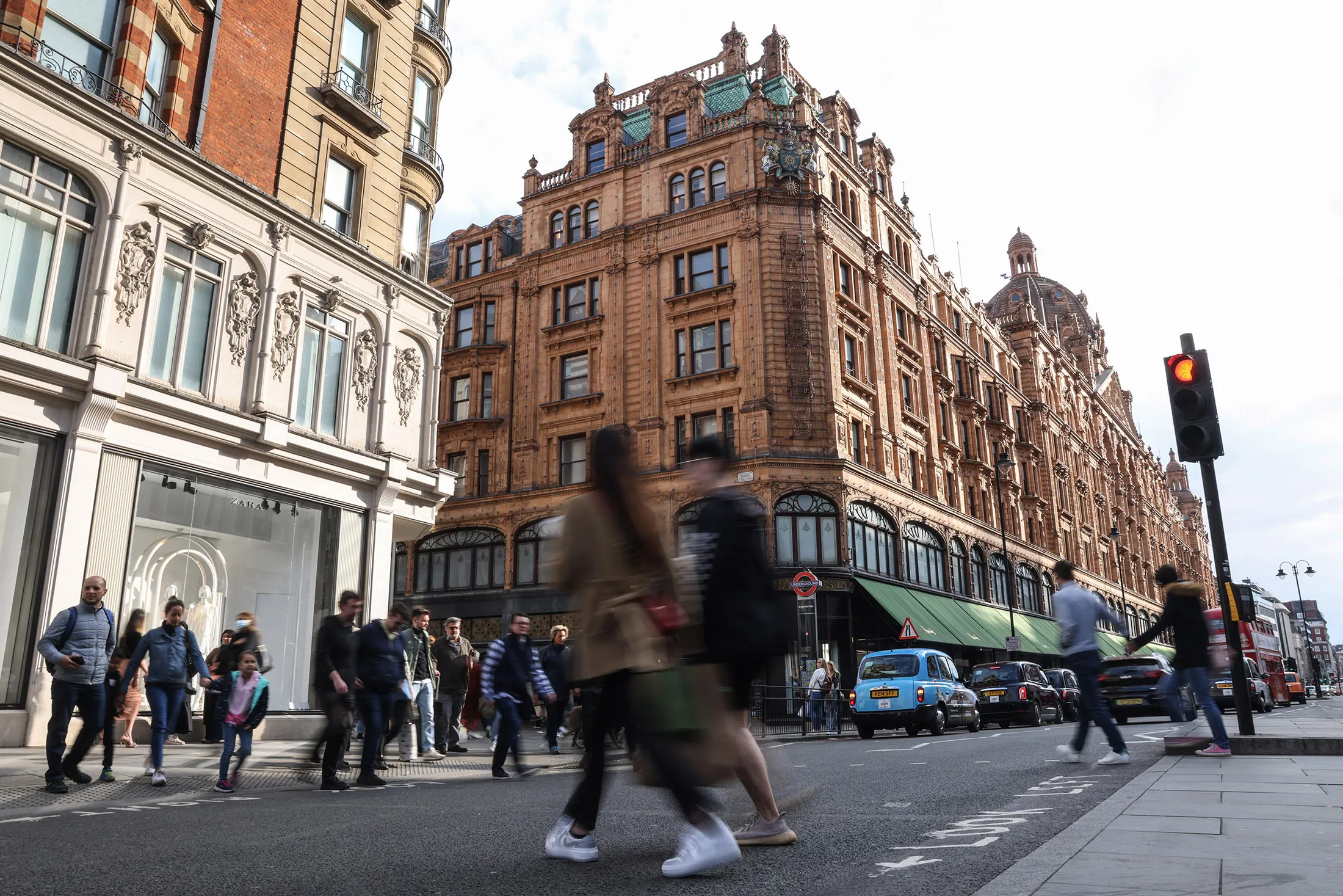 The Harrods luxury department store in London