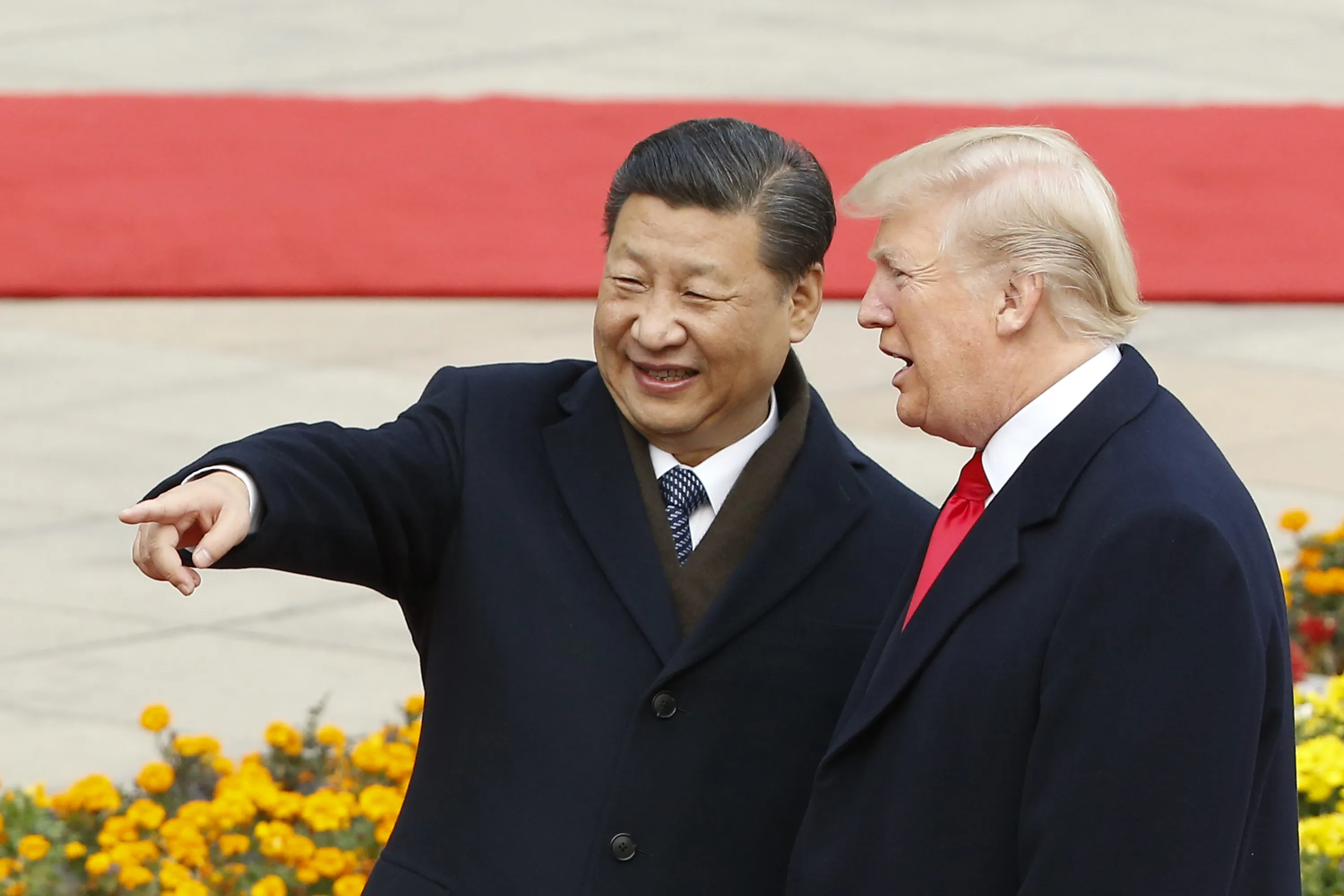 Chinese President Xi Jinping and US President Donald Trump in Beijing in 2017.