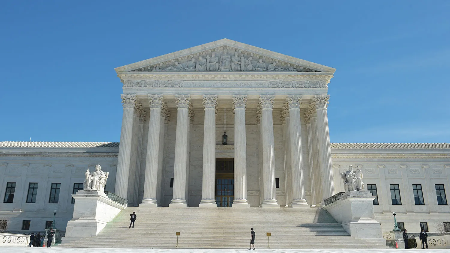 A March 12, 2015 photo shows the US Supreme Court in Washington, DC.

