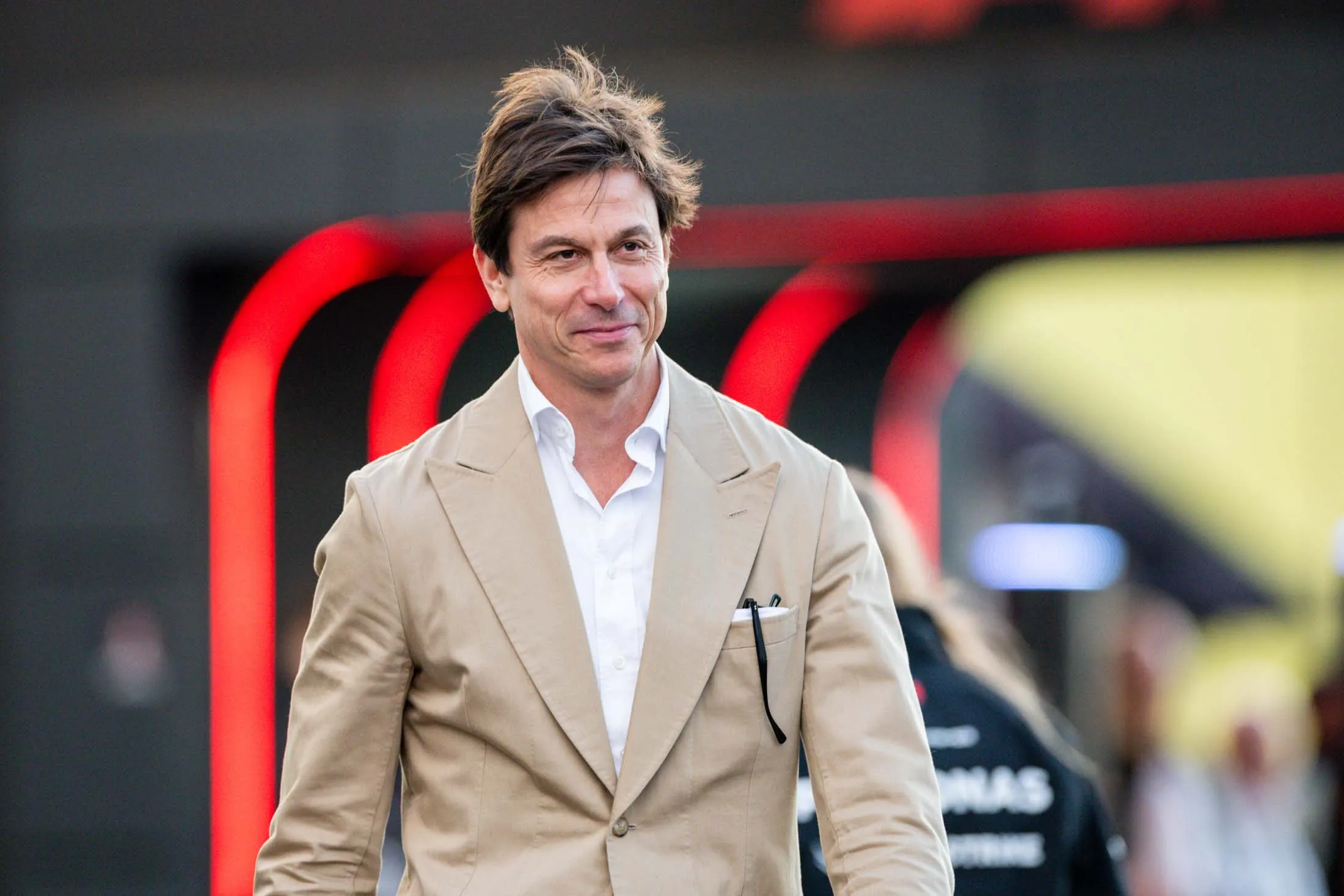 Mercedes team principal Toto Wolff walks in the paddock during the Formula 1 Heineken Silver Las Vegas Grand Prix on Nov. 22.