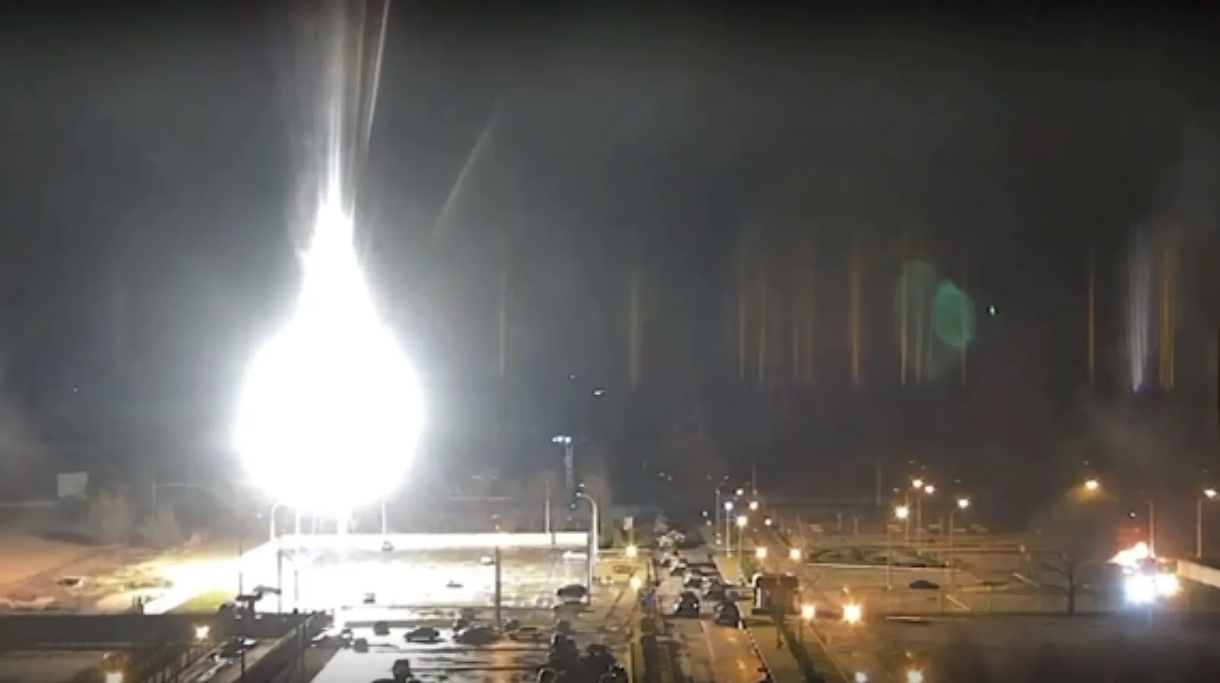 Ukrainian officials said the Zaporizhzhia nuclear plant caught fire after Russian troops began shelling the facility early Friday.