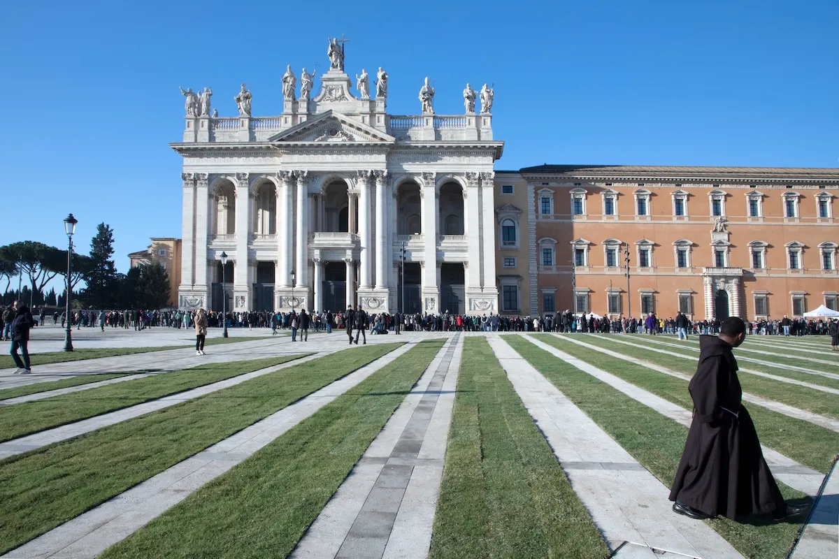 A facelift for Rome’s Piazza Giovanni in Laterano, with its freshly laid turf, is one of several major public space projects debuting in 2025.&nbsp;