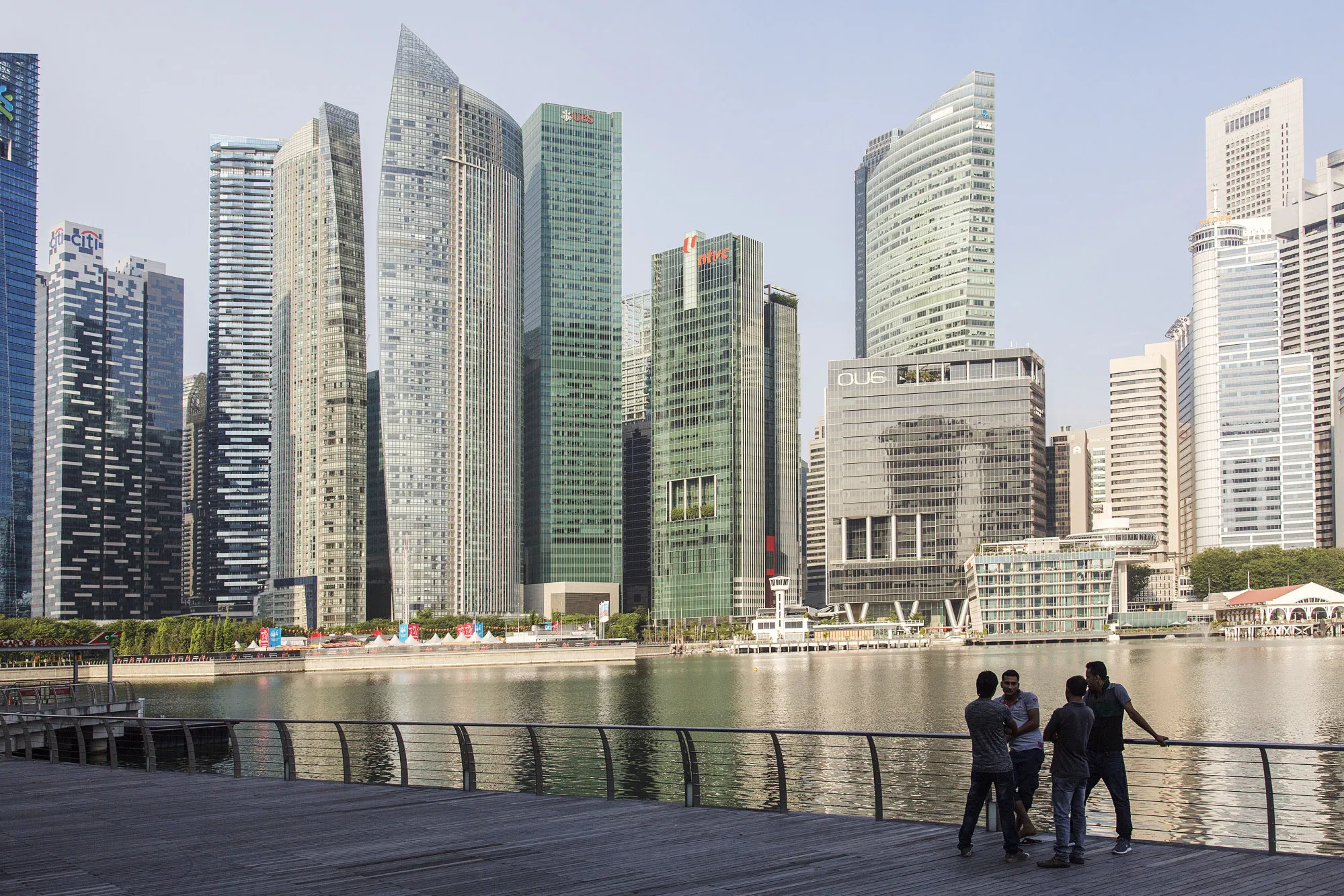 The central business district in Singapore. 