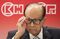 Billionaire Li Ka-shing Attends CK Hutchison Holdings Ltd. Annual Results News Conference