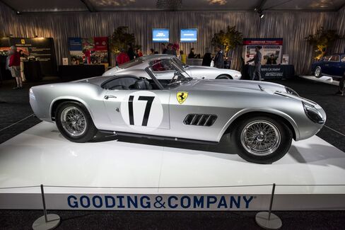 A 1959 Ferrari 250 GT LWB California Spider during the Gooding & Co. auction at Pebble Beach.