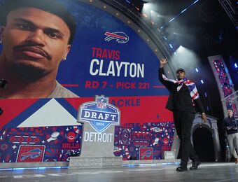 relates to Buffalo Bills take a chance on English rugby player Travis Clayton with their last pick in NFL draft