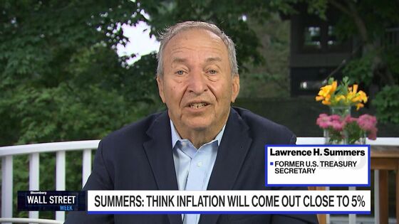 Summers Sees U.S. Inflation Ending 2021 ‘Pretty Close’ to 5%