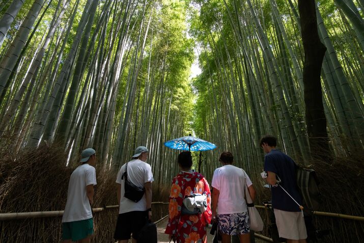 Tourists Visit Kyoto As Japan Sees Record Tourism