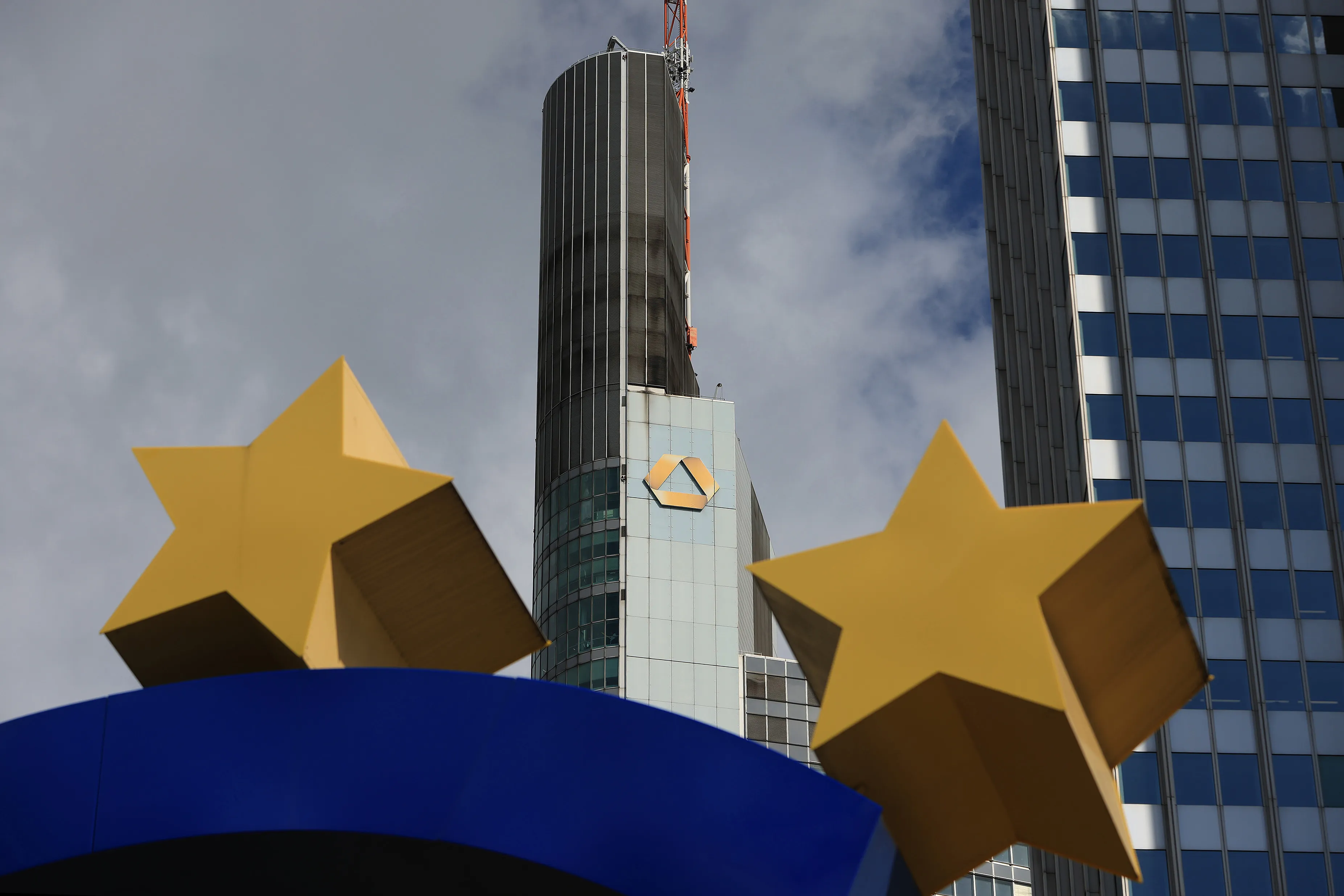 The Commerzbank AG headquarters&nbsp;in the financial district of Frankfurt.