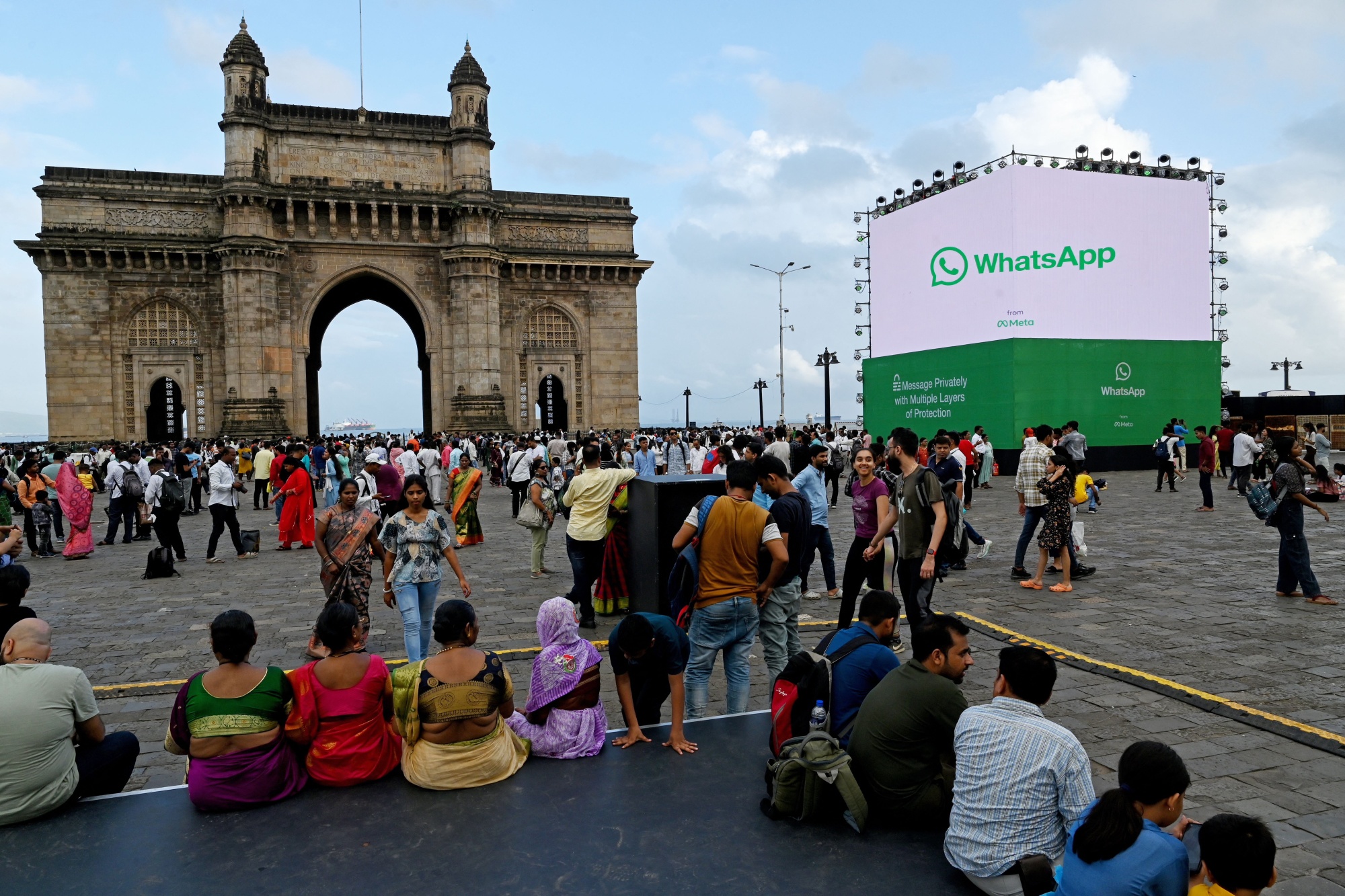 Tourists at the Gateway of India