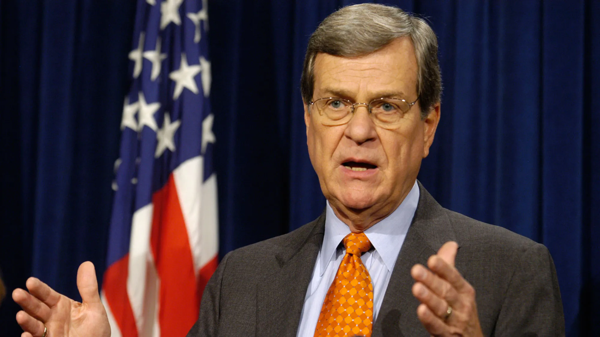 U.S. Republican Senator Trent Lott speaks at a news conference about the Iraq war supplemental spending bill, March 29, 2007 at the U.S. Capitol
