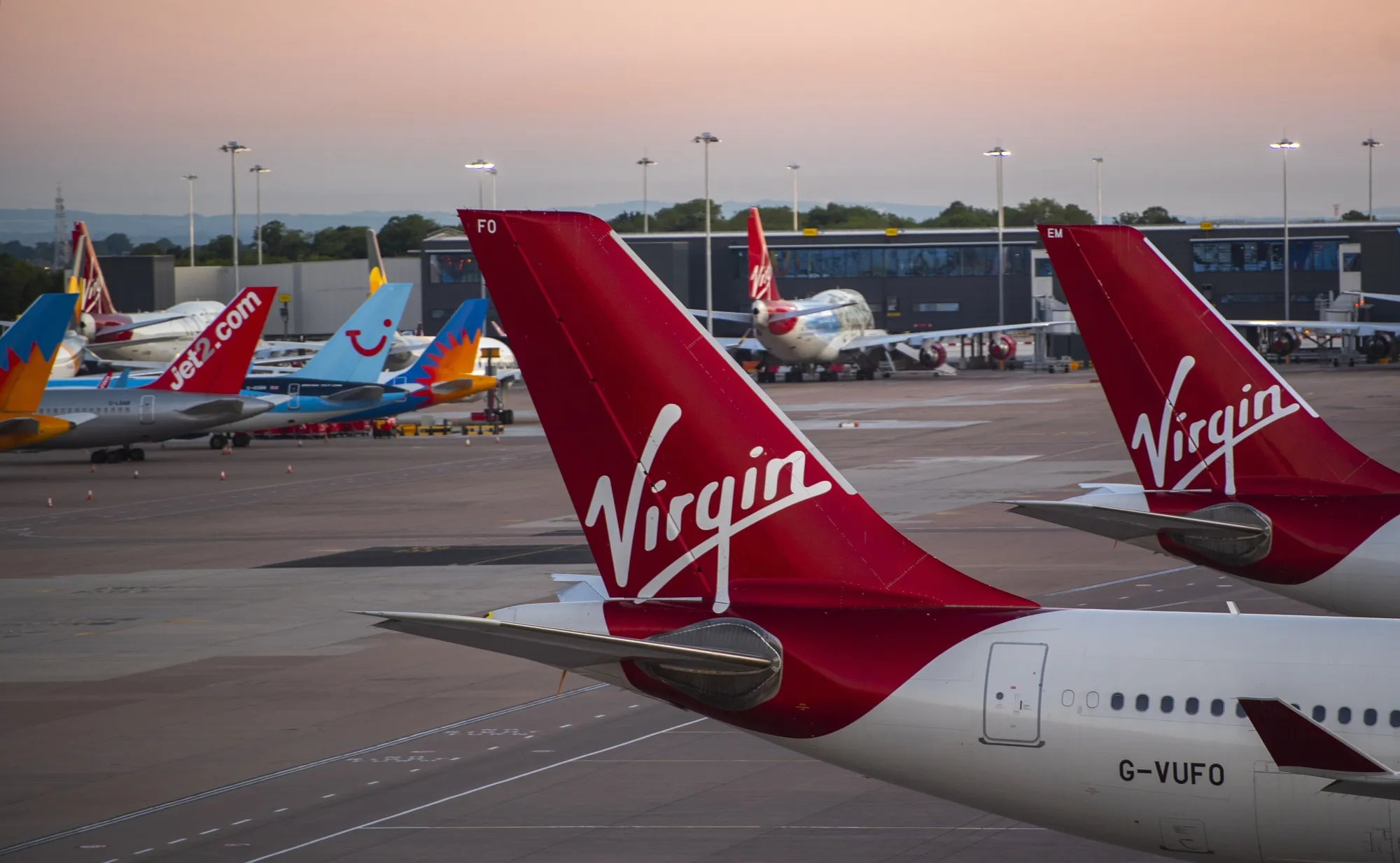 Grounded Airlines At Manchester Airport