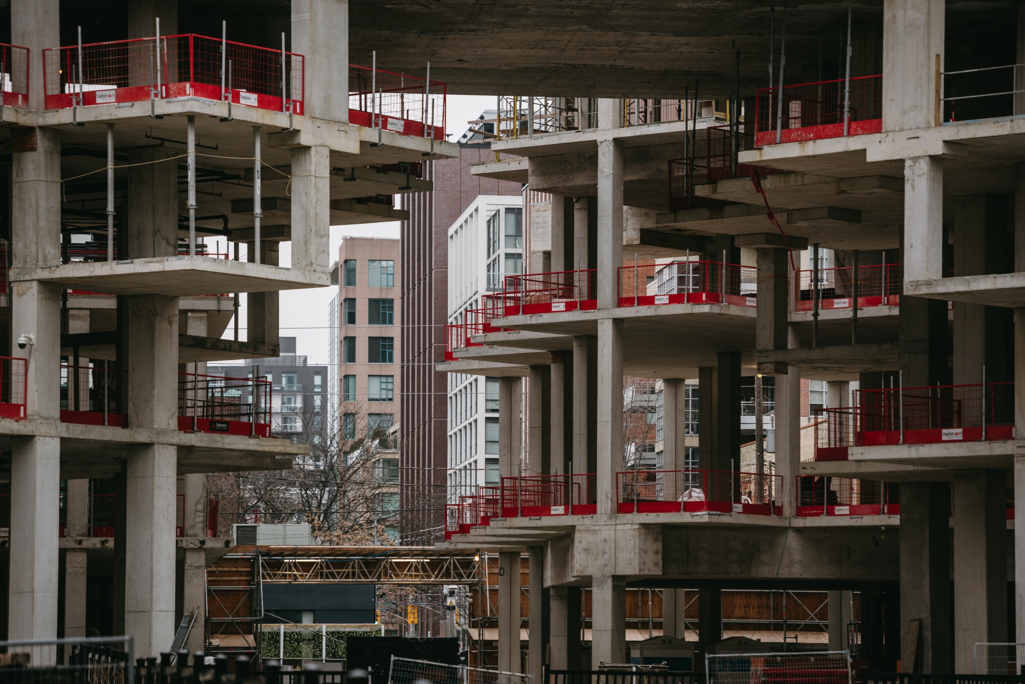 A condo building under construction in Toronto, Ontario, Canada, on Friday, Jan. 5, 2024.&nbsp;