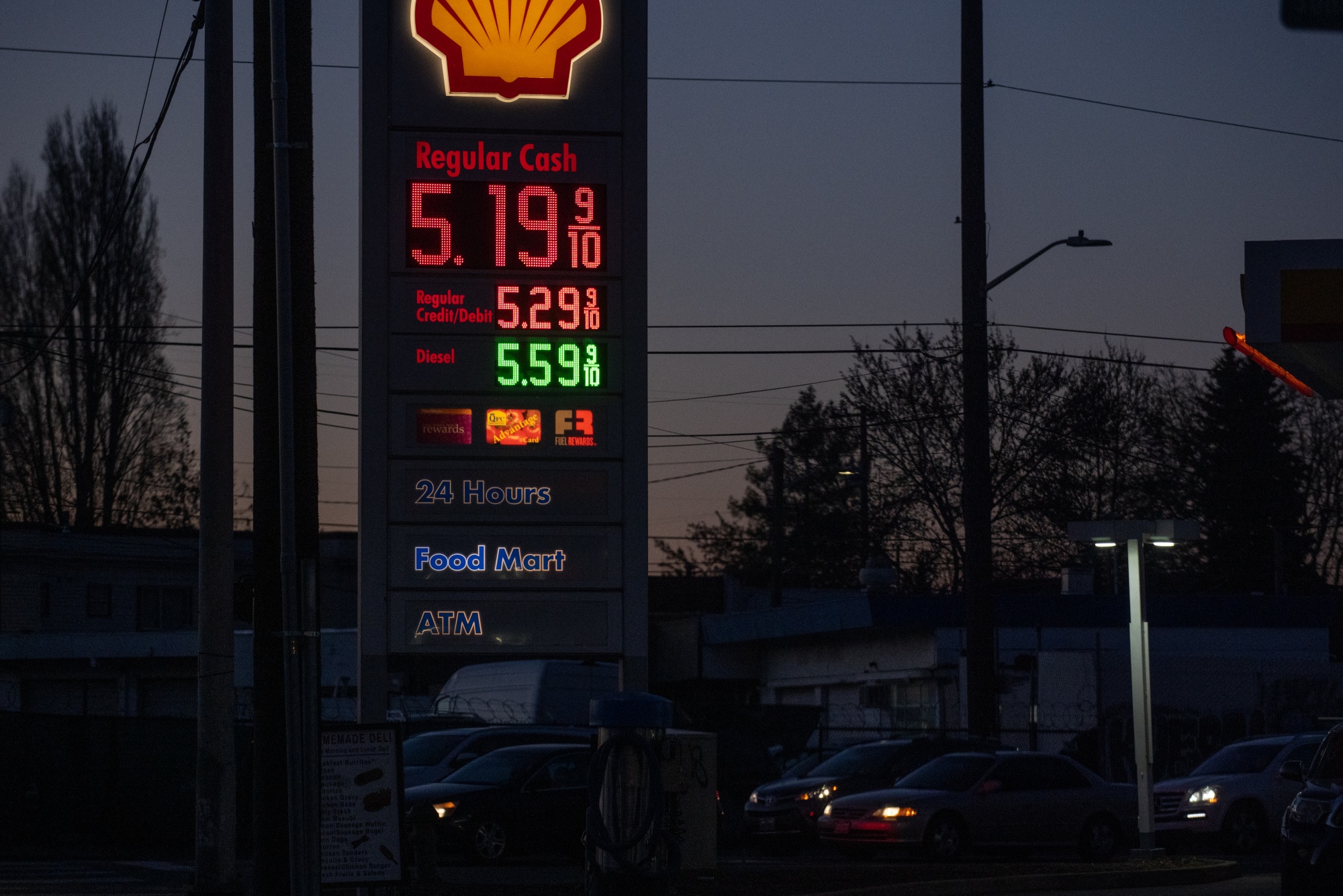 Drivers Wait In Long Lines As Gas Prices Rise