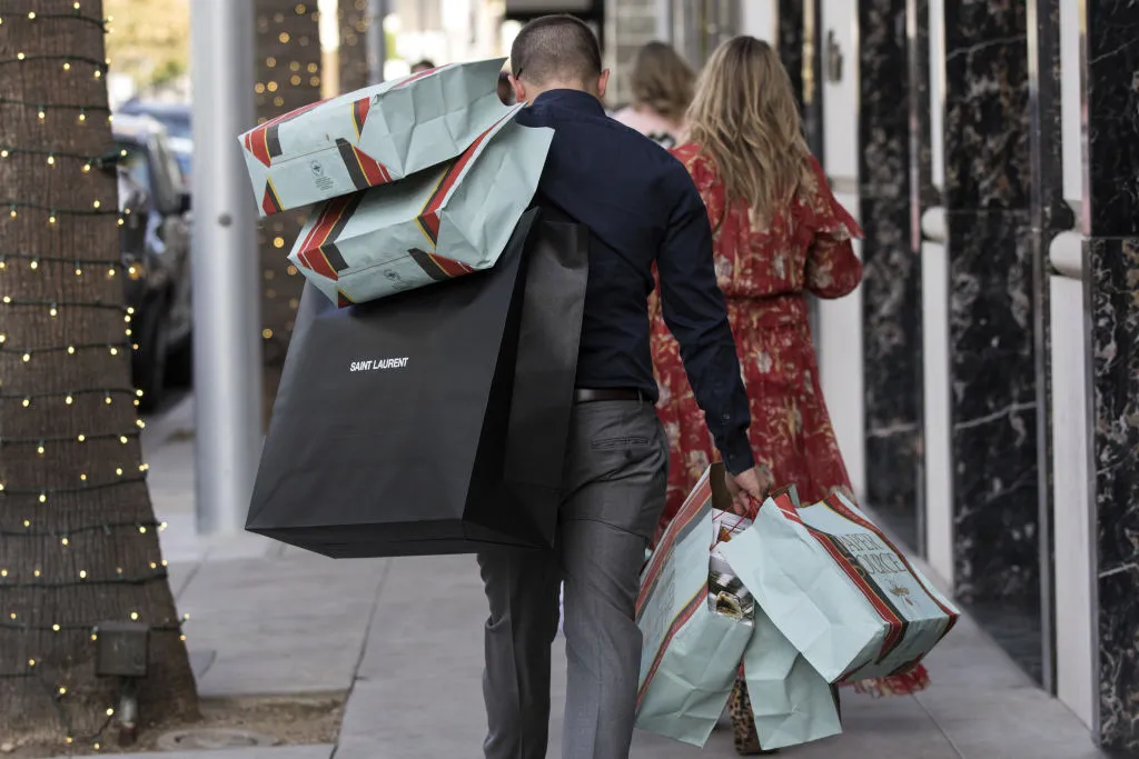 Holiday shopping in Beverly Hills.
