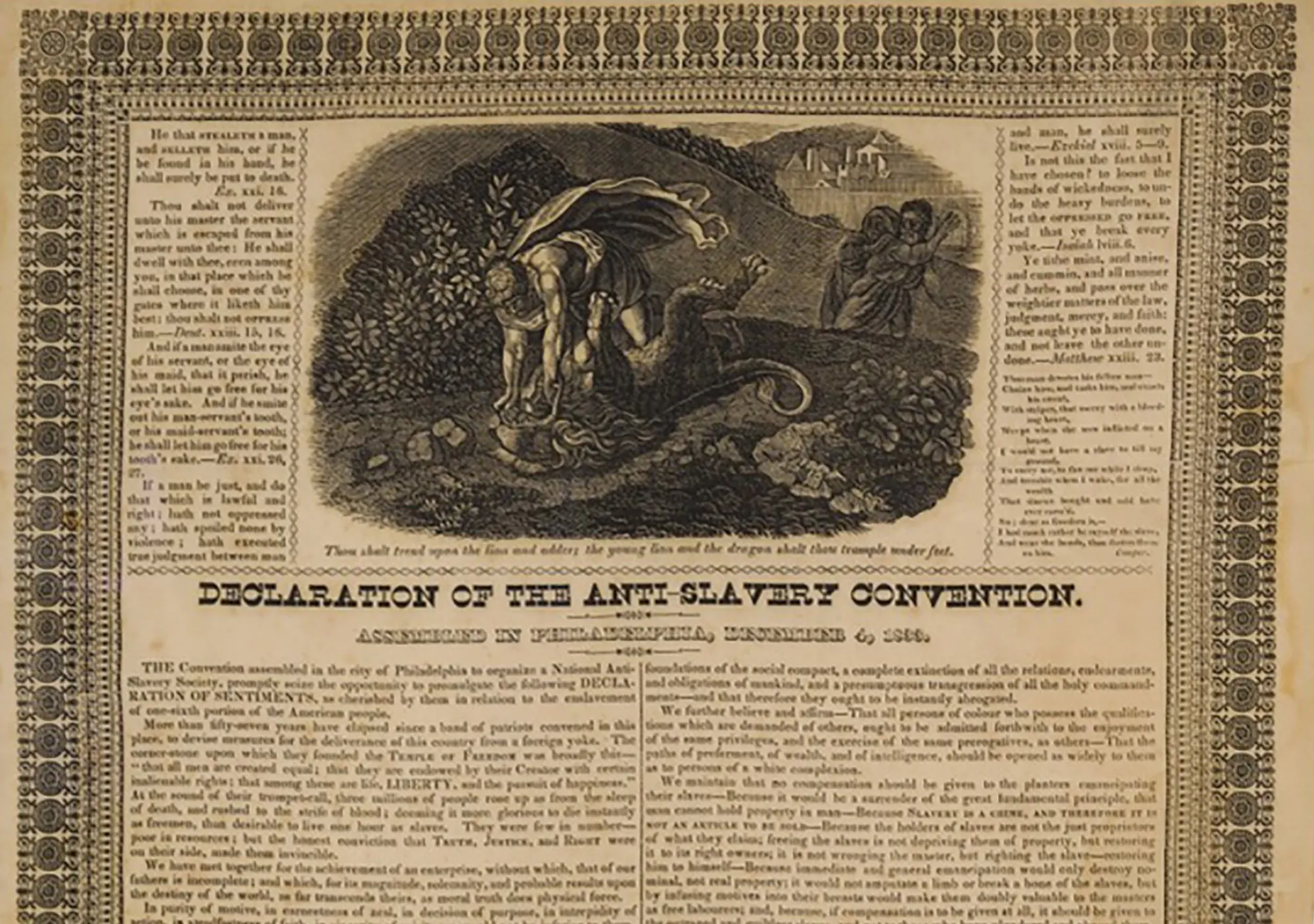 Declaration of the Anti-Slavery Convention&nbsp;document.