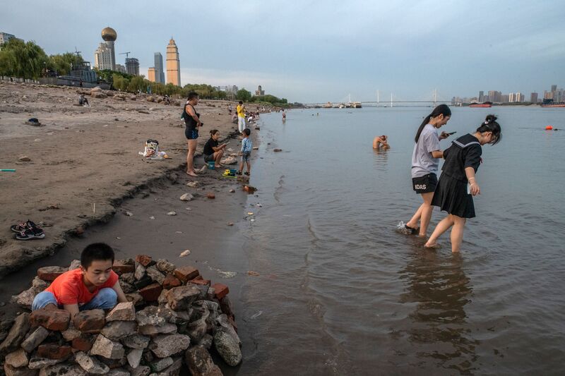 Dried Riverbeds In Wuhan As China's Historic Drought Spawns Power Crisis in New Test for Xi