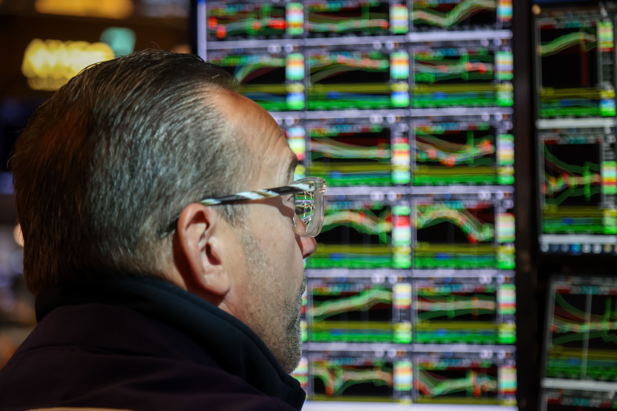 A trader on the New York Stock Exchange