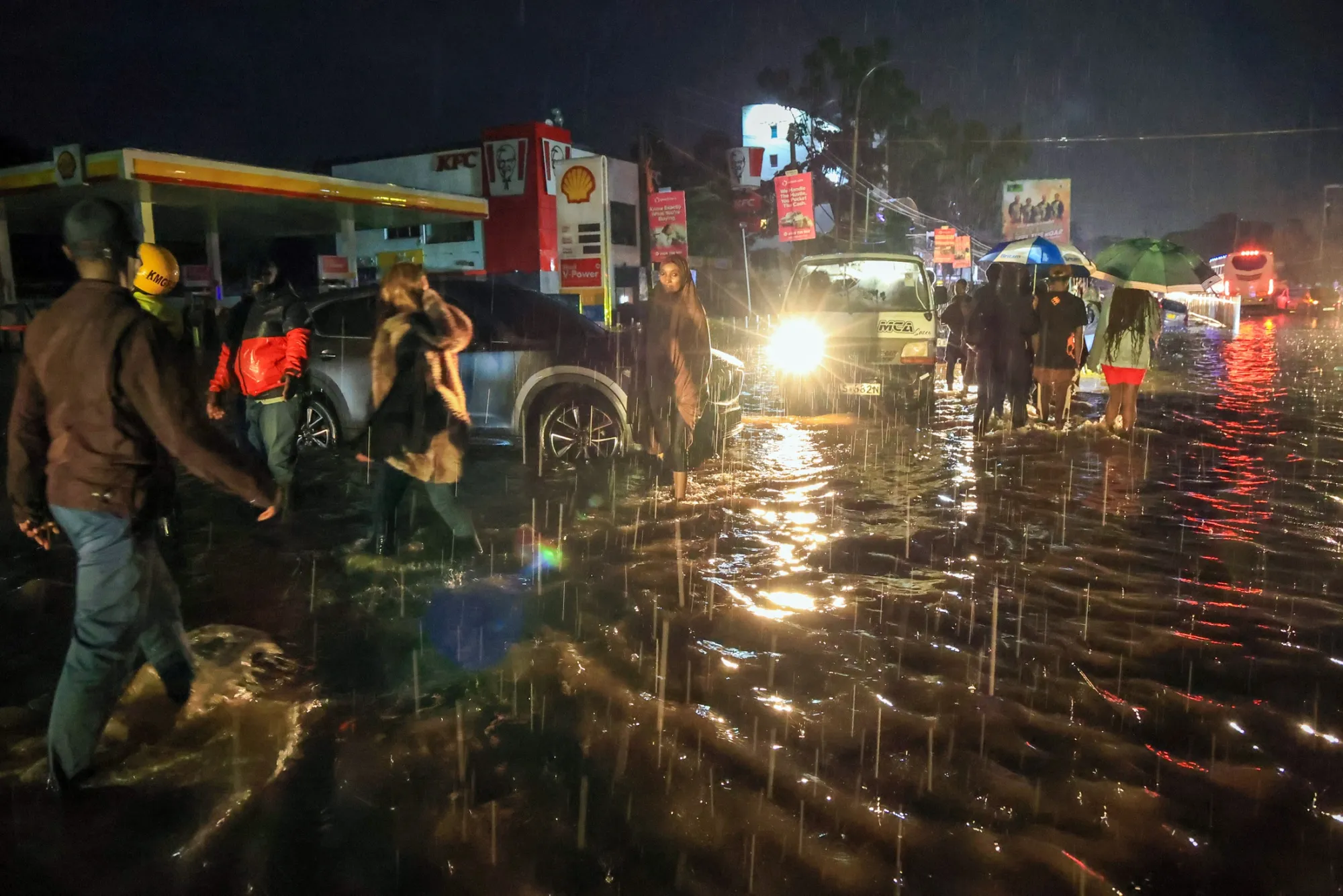 Floodwaters in Nairobi, Kenya, on March 7.