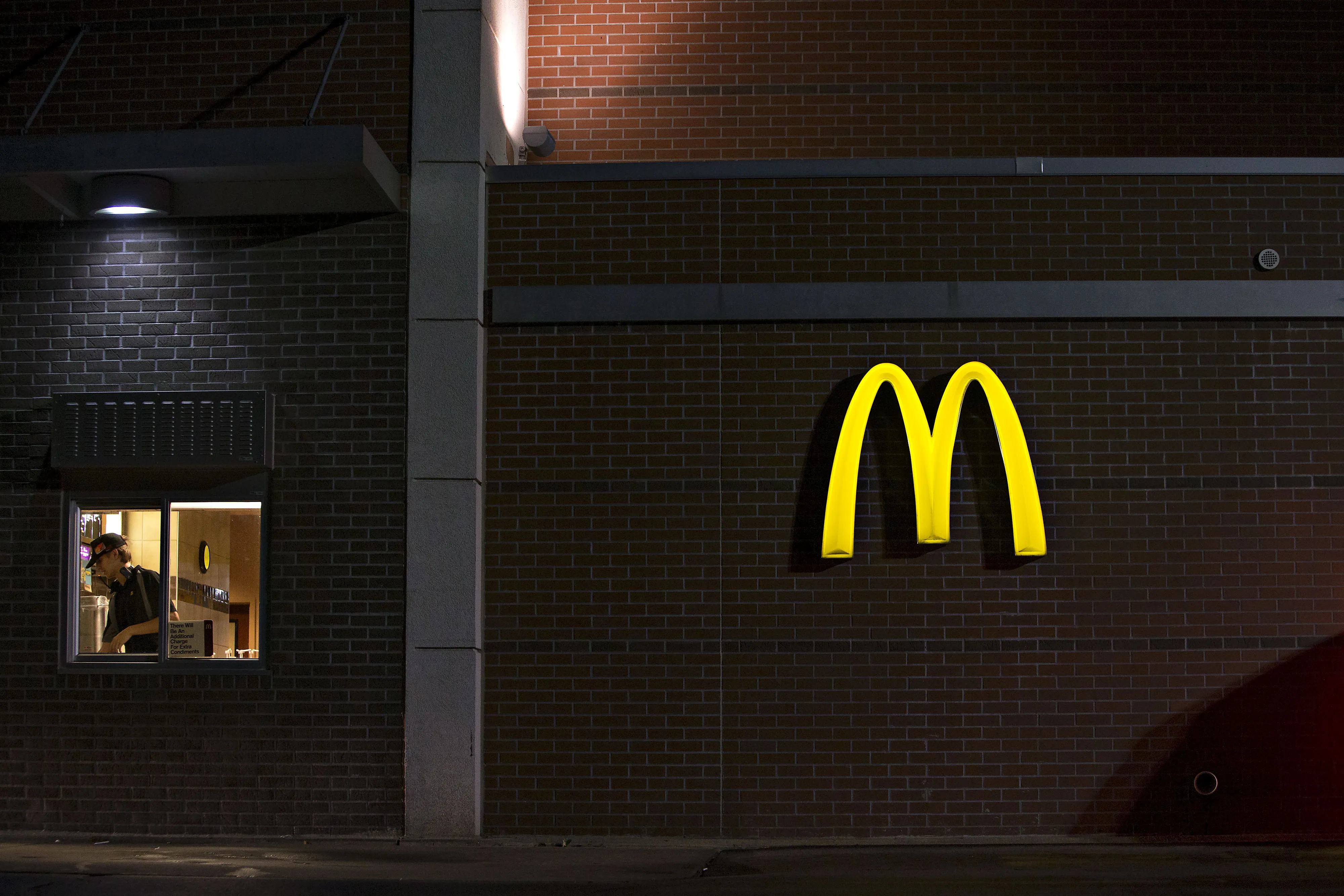 An employee works inside a McDonald’s Corp. restaurant.
