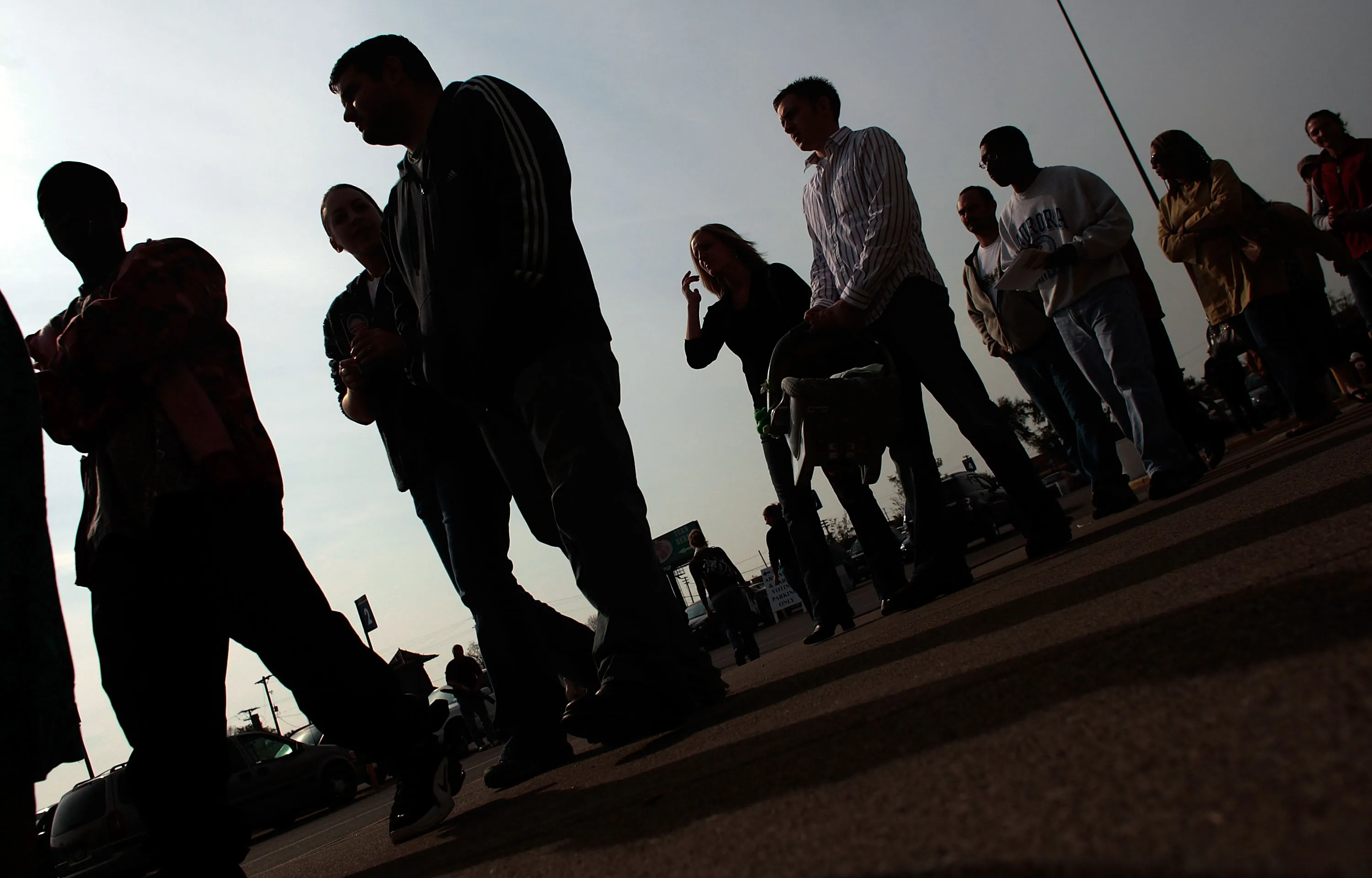 Even early voting drew lines in 2008.
