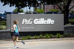 A person jogs past P&amp;G&nbsp;Gillette World Shaving Headquarters&nbsp;in&nbsp;Boston, Mass.