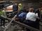 Passengers rush to safety after a NJ Transit train crashed in to the platform at the Hoboken Terminal September 29