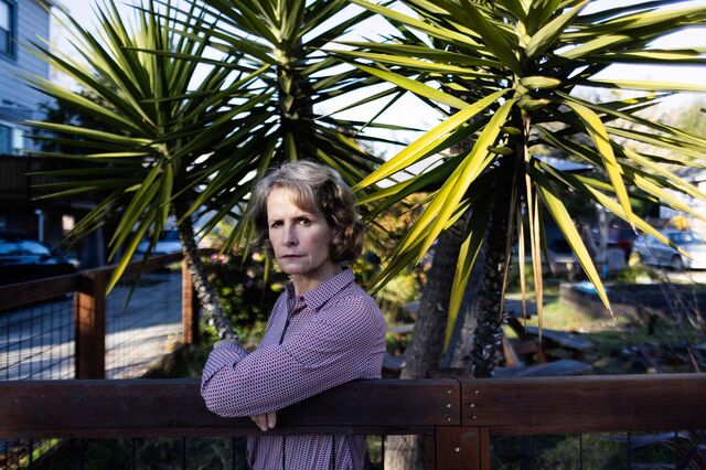 Ivana Krajcinovic stands in her yard 