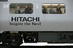Visitors view the interior of a Hitachi AT300 Class 800 series railway train at Hitachi Rail Europe Ltd.'s rail vehicle manufacturing facility in Newton Aycliffe, U.K., on Thursday, Sept. 3, 2015. The factory will produce Intercity Express Programme (IEP) trains for the East Coast Main Line and the Great Western Main Line.
