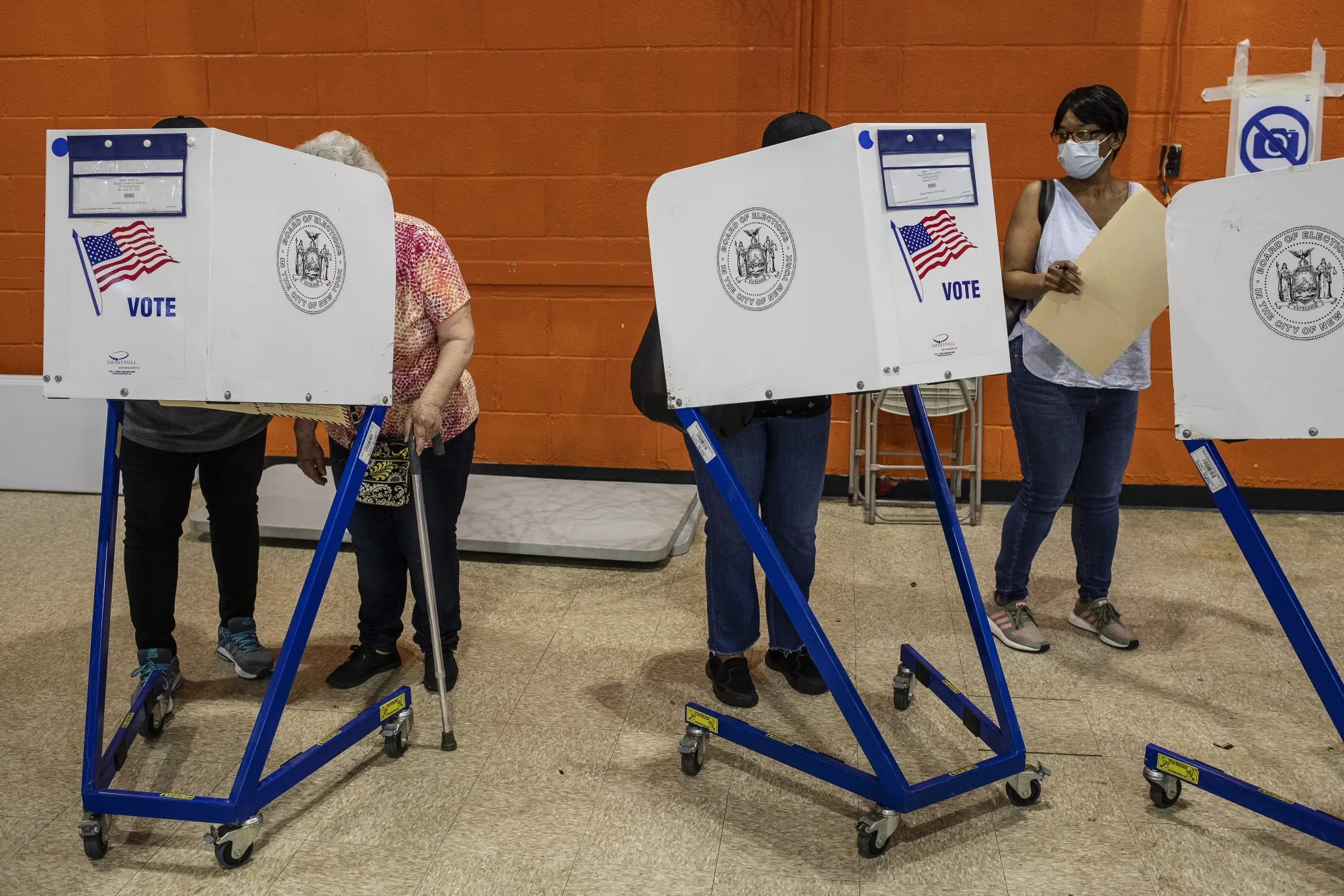 Voters Cast Ballots In New York Primary Election