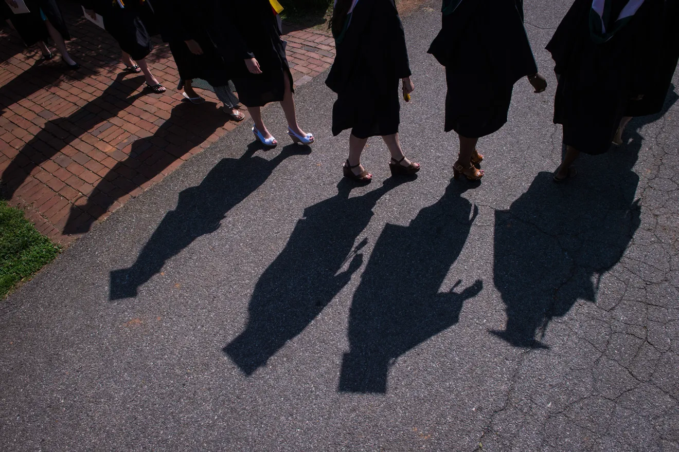 The final commencement ceremony at Sweet Briar College, a women's liberal arts college in southwest Virgina. The school is closing this summer due to funding shortfall.
