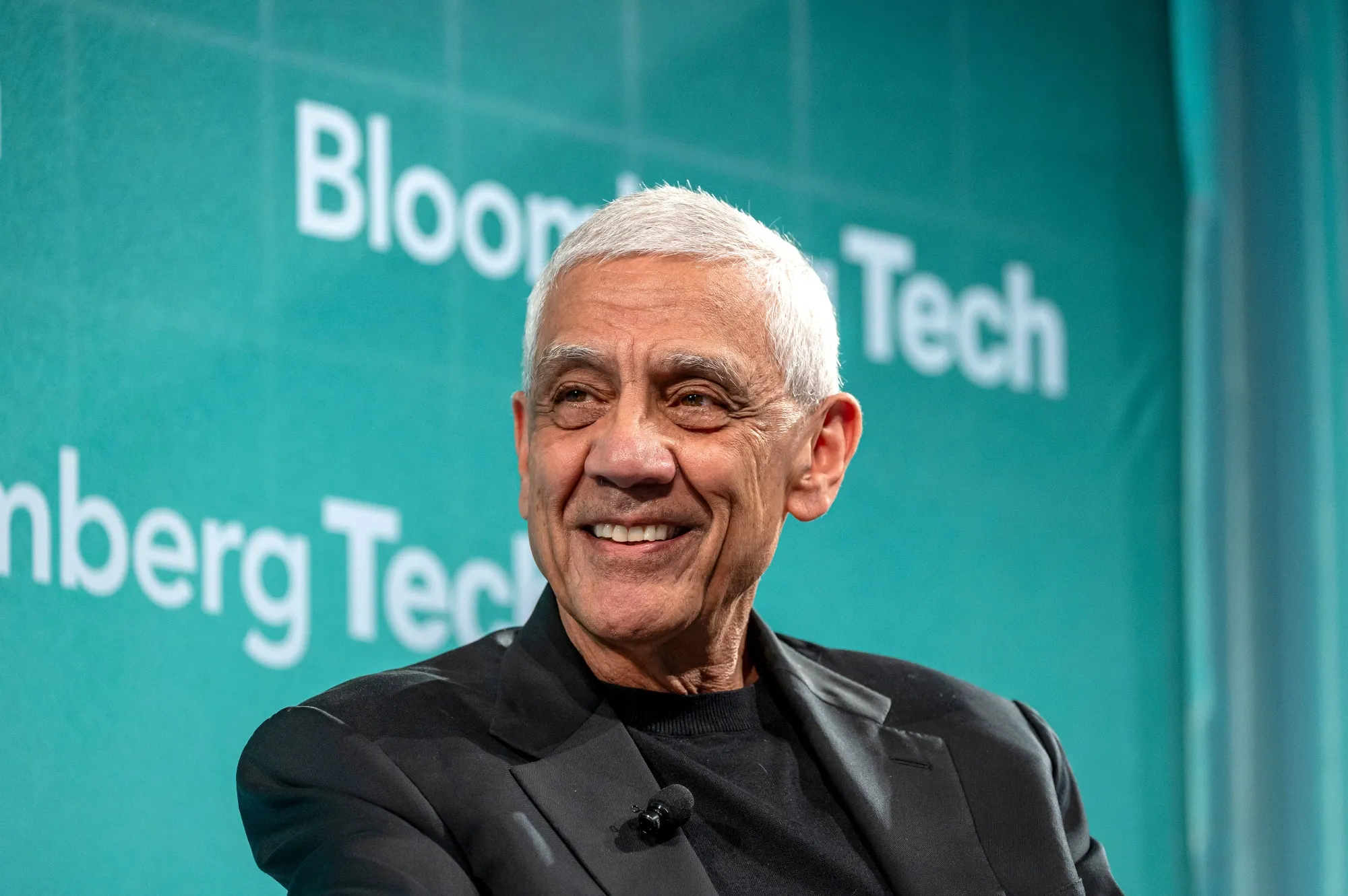 Vinod Khosla, founder of Khosla Ventures, during the Bloomberg Technology Summit in San Francisco.