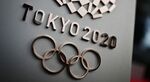 The logo for the Tokyo 2020 Olympic Games is seen in Tokyo on February 15, 2020.