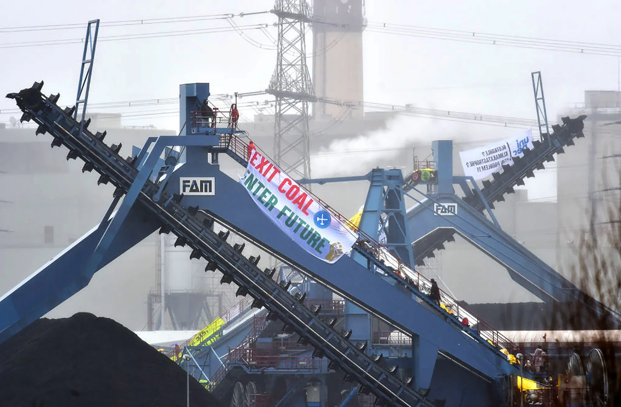 Activists on the site of&nbsp;Datteln 4, Feb. 2.